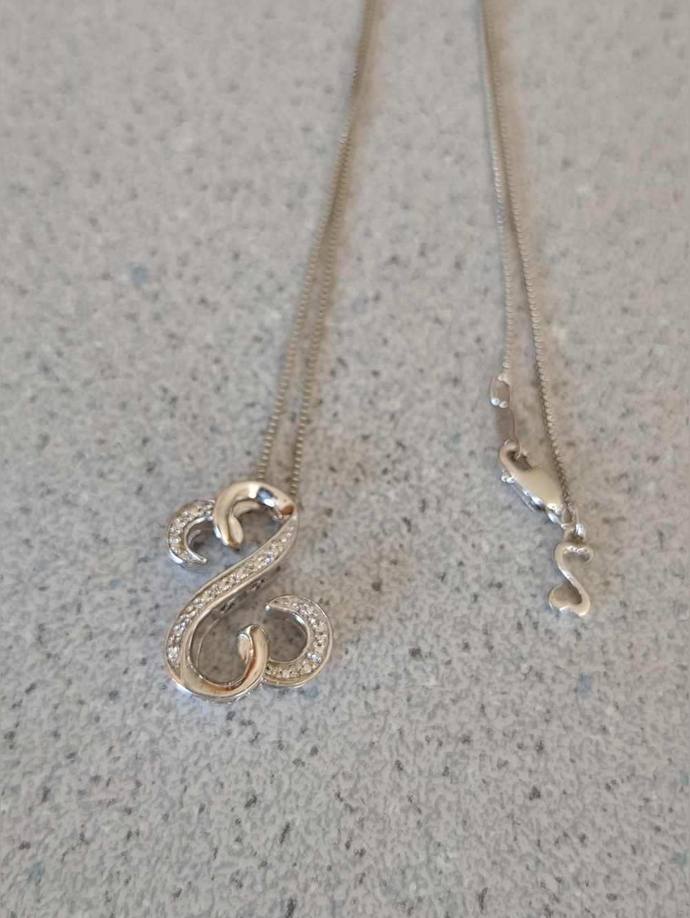 Firm Final Price!*Sterling Silver Open Hearts w/Diamonds